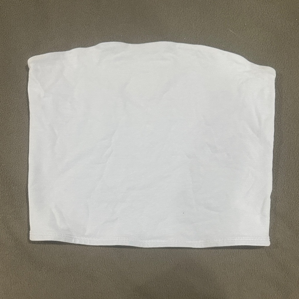 Garage White Strapless Top